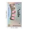 24 Pcs False Nail with Rhinestones Valentines Day Press On Nail Leopard Heart Acrylic Nail Full Cover Stick On Nail