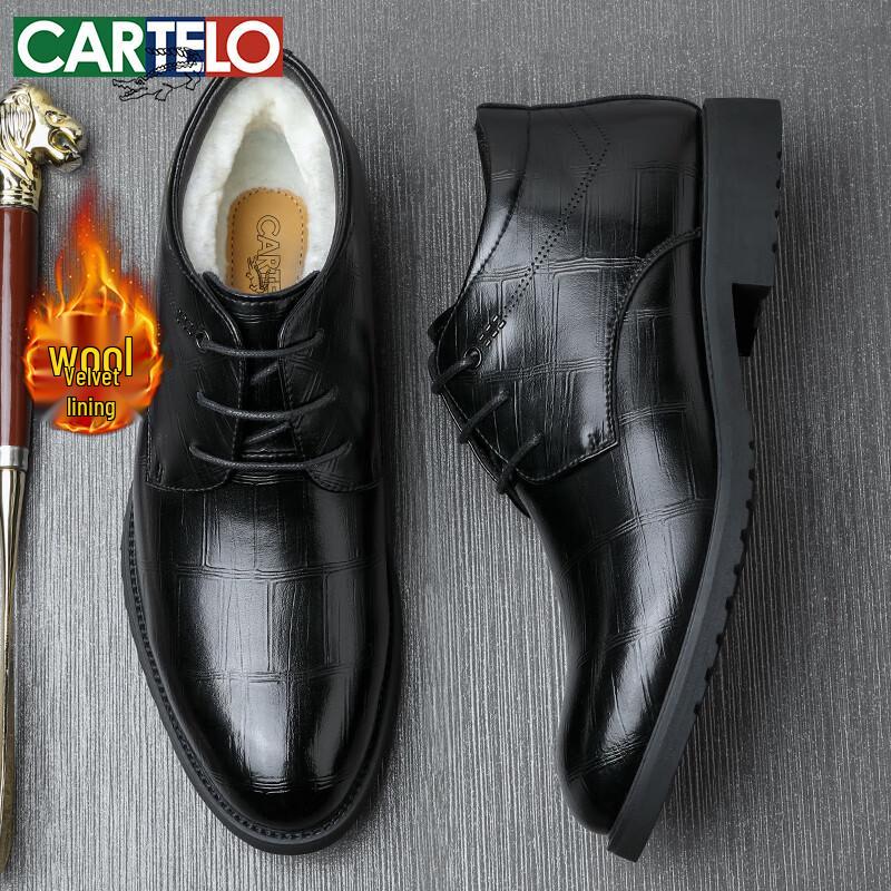Cartelo Men's British Style Leather Winter Boots