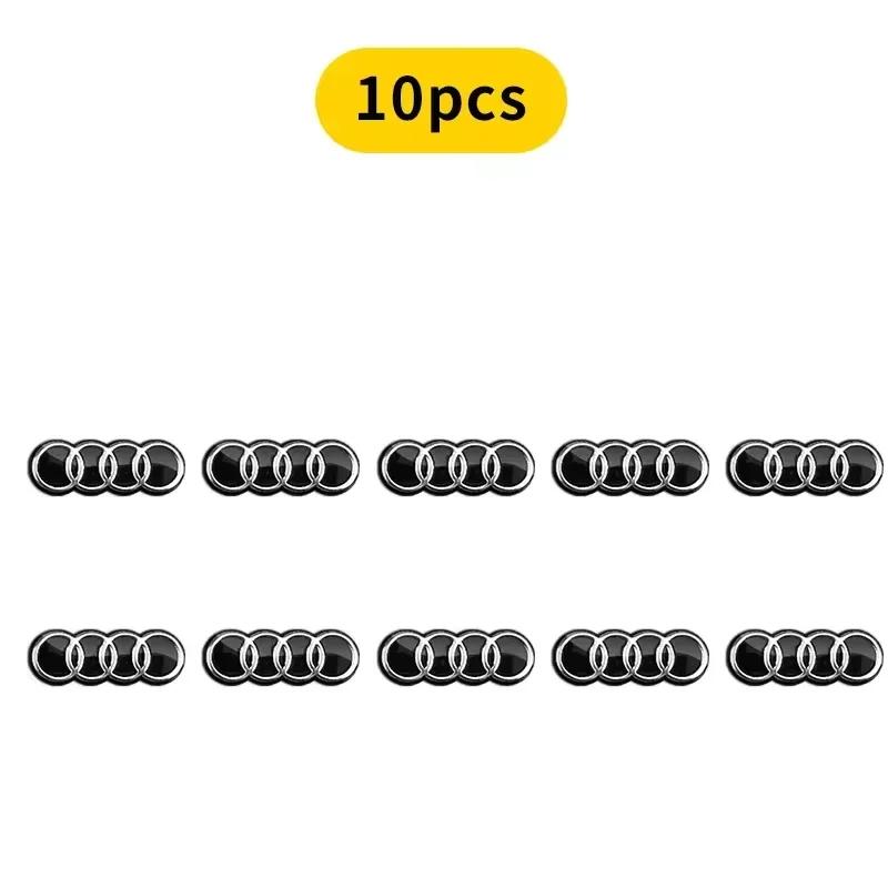2026 Hot 16mm 3D Metal Car Key Emblem Sticker, Waterproof Self-Adhesive Logo Emblems For Audi A4 A3 A5 A6 A7 A8 Q3 Q5 Q7 Q8 B5 B6 B7