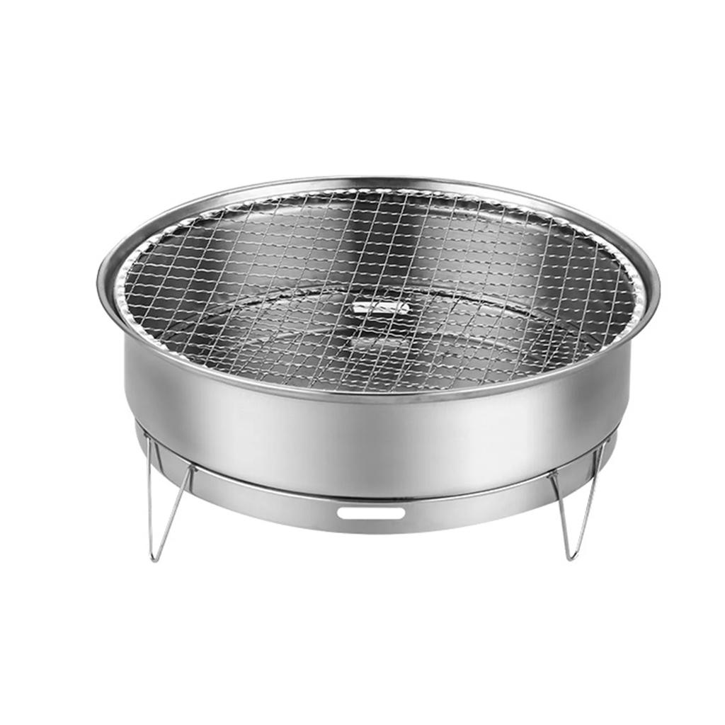 Stainless Steel Korean-Style Charcoal Grilling Oven Outdoor Home Kitchen Outdoor Garden Camping Rotisserie Oven Carbon Grill Pan