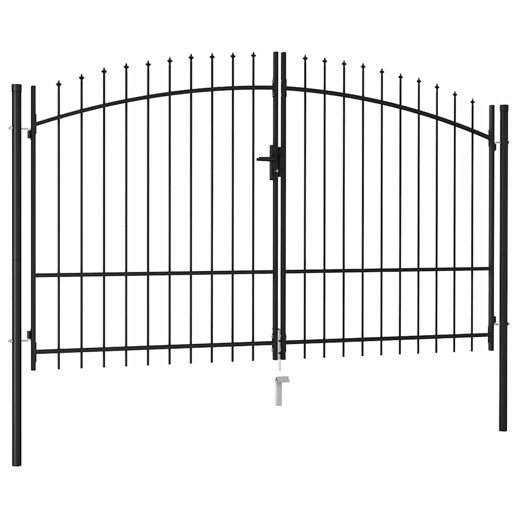 Zauntor Woerden Doppeltor mit Speerspitzen-Design 299,5 x 249,5 cm