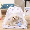 Pet Princess Style Tent With Breathable Windows Door Detachable Washable Kennel Shelter House For Dogs Cats