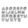 Rhinestone Letter Beads Alloy A To Z Charms Slide Letter Charms Small Spacer Beads for DIY Jewelry Making Keychain Cell Phone Chain Bracelet Craft