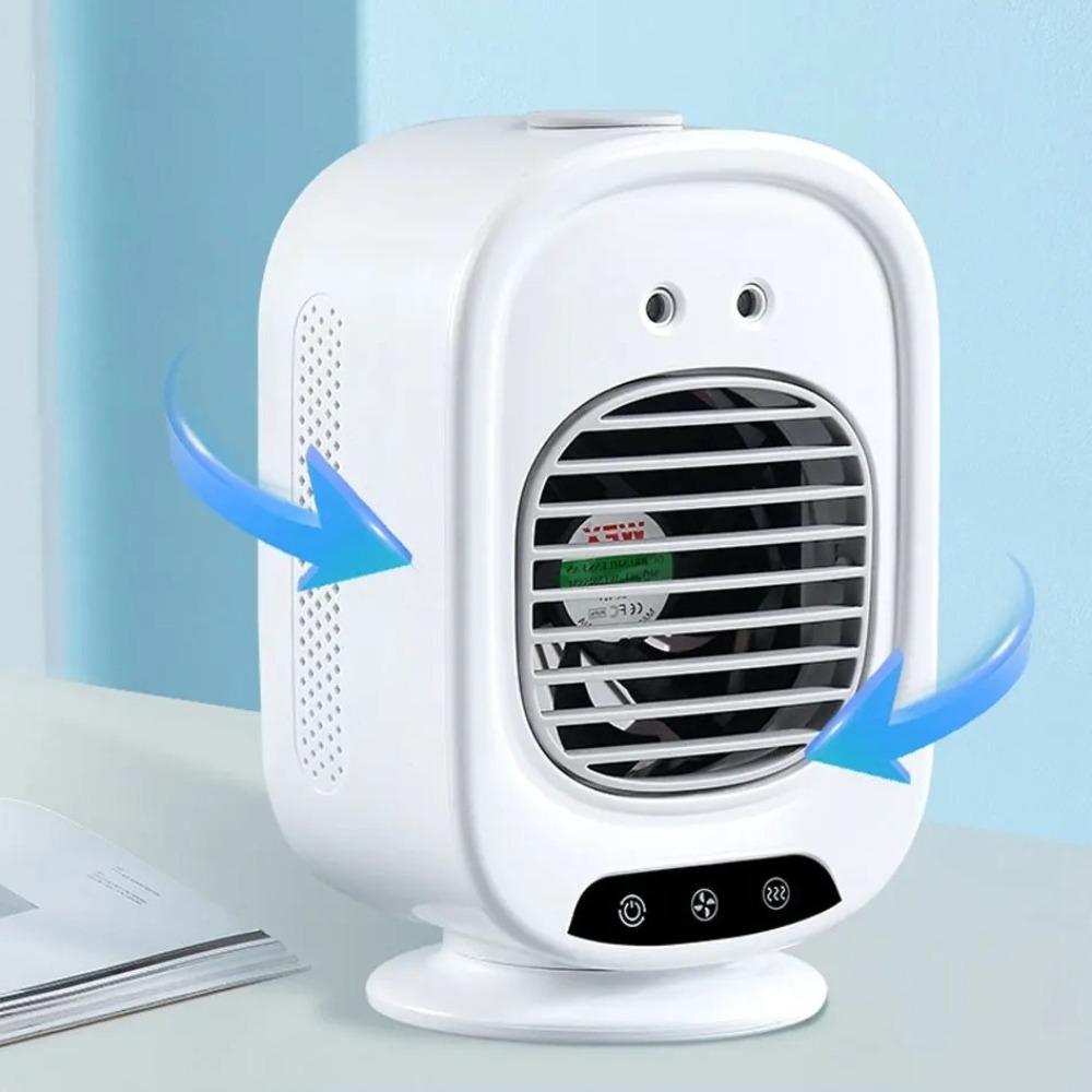 

Mini Air Conditioning Fan White Cooling Fan Durable Air Cooler Camping Not Moving