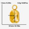 6pcs Simple Geometric Oval Water Droplets Real Gold Plated Stainless Steel Charms For Jewelry Making Supplies DIY Heart Pendant
