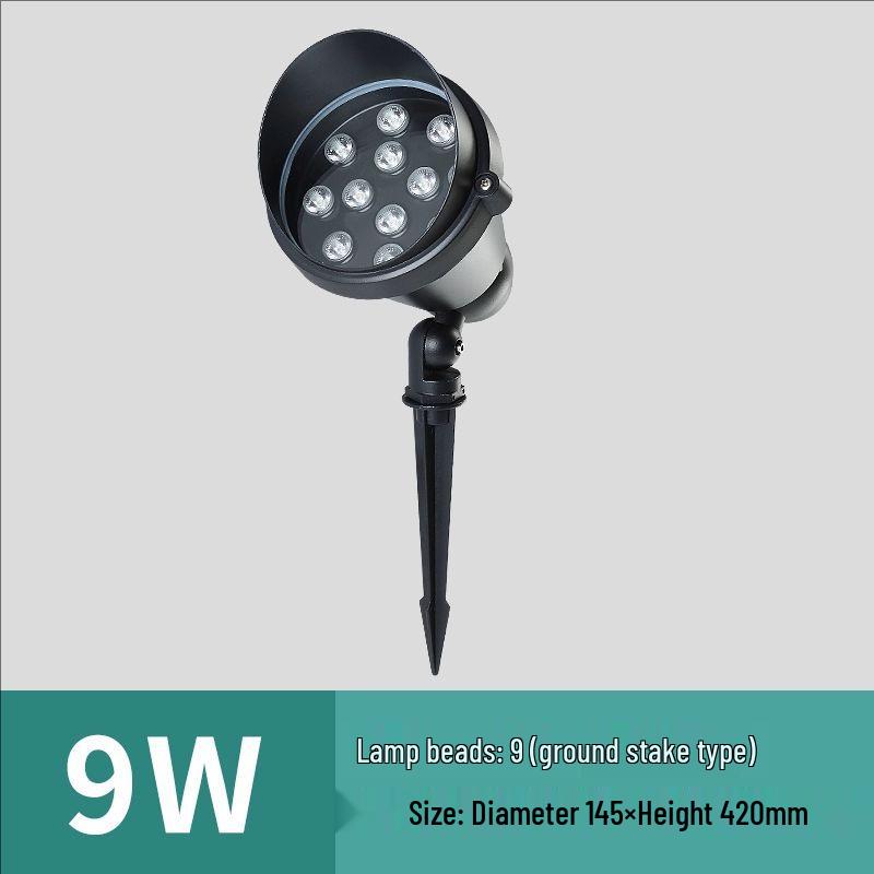 Outdoor Waterproof Plug-In Spotlight for Gardens and Lawns