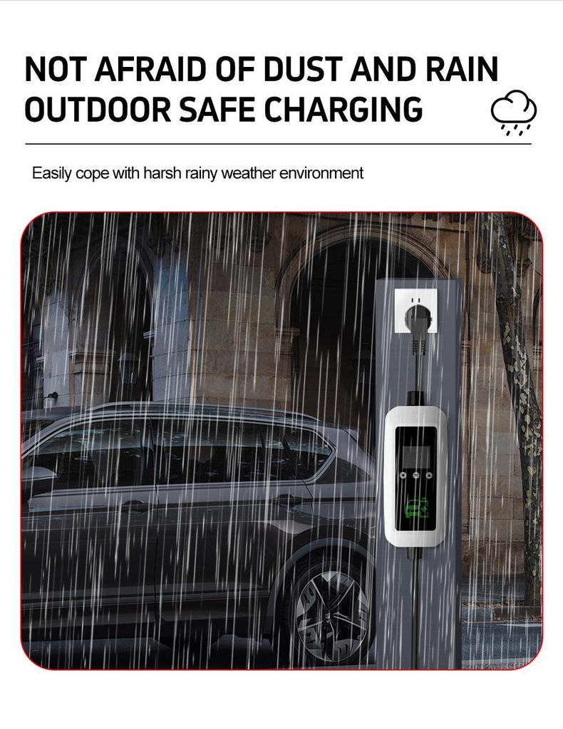 Carregador Portátil para VE J1772 para América do Norte, Japão, Taiwan e Coreia