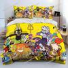 Cartoon Cuphead And Mugman Bedding Set Boys Girls Twin Queen Size Duvet Cover Pillowcase Bed Kids Adult Home Textileextile029963