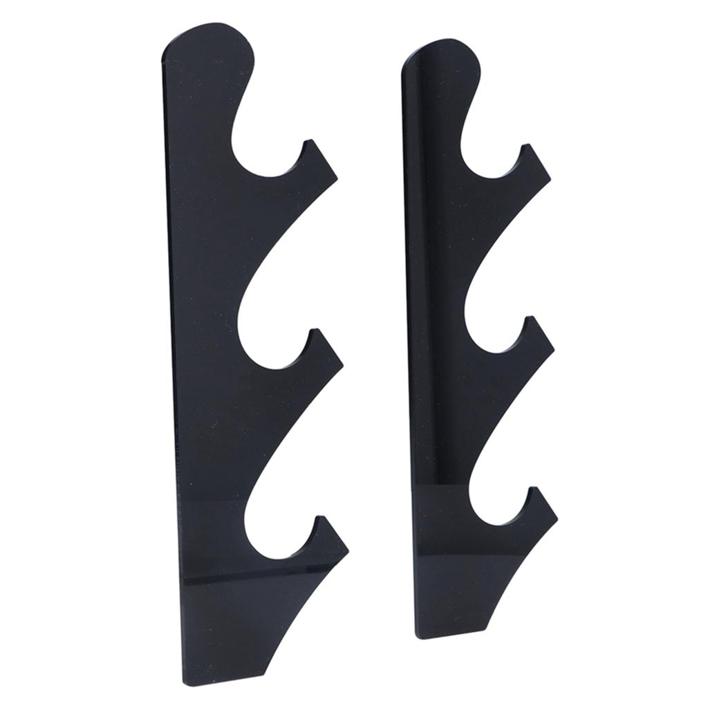 1 Pair Sword Holder Stand Sword Display Rack Wall Mounted Samurai Sword Hanger for HomeBlack