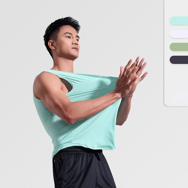 Summer Men's Gym Tank Top Fitness Training Clothing Quick-drying Loose Bodybuilding Sleeveless Shirt Men Fashion Basketball Running Vest