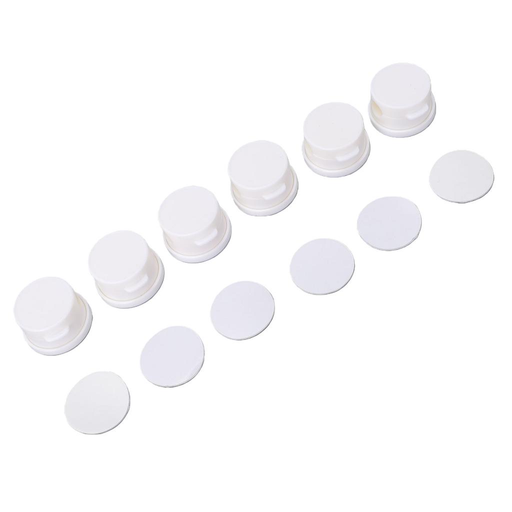 6 Pcs Magnetic Cable Clips Rotating Easy Open Cable Management Wire Holder Keeper White