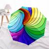 1pc Rainbow Spiral Automatic Opening/Closing Umbrella - Portable 3-Fold Design, 8-Bone Iron Frame Outdoor Umbrella, Festival Gift for Fans, Travelers,