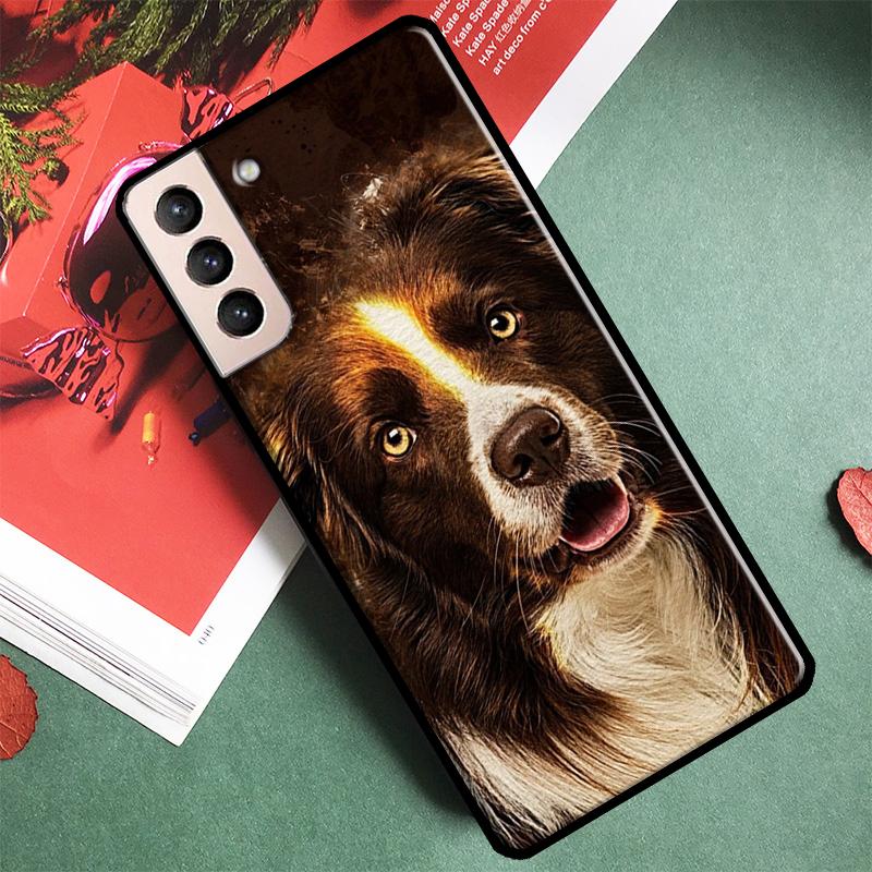 Border Collie Dog Phone Case For Samsung Galaxy S25 Ultra S9 S10 S20 S21 S22 S23 Ultra Plus S24 FE Back Cover