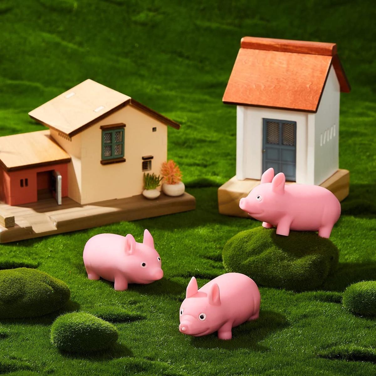 Squishy Pig Stress Squishy Piggie Squeeze Toy Anti-Anxy Забавная игрушка-свинья Игрушка — фото 9