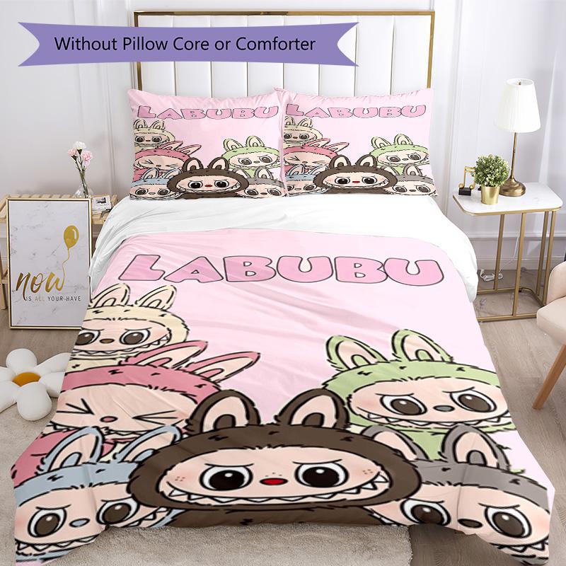 Labubu Bed Linen Set Perfect For Playroom Soft Fabric Perfect Gift For Friends Family