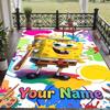 Custom Text SpongeBob Pattern Floor Rug Soft Indoor Carpet Mat Living Room Bedroom
