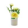 1 STK Hjem Hage Dekor Te Rose 3 Hoder Bord Ornament Falske Blomster Kunstig Blomst Mini Bonsai
