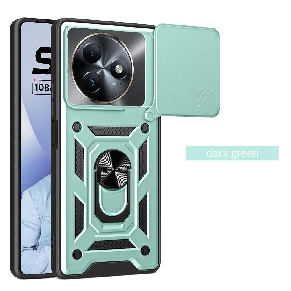 Camera Protect Case for ITEL S24 S23 Plus S23 Itel A70 A60 A60S Armor Hybrid Metal Ring Car Holder Back Cover