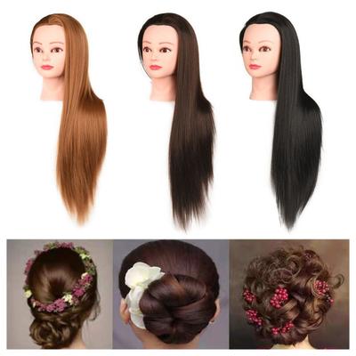 Stojan na zaplétání vlasů Manekýn hlava s vlasy Lidské vlasy rovné 25" Professional