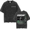 Camisetas Lavadas Vintage del Notorio Conor McGregor para Hombre y Mujer Tendencia de Moda Camisetas Góticas Tops de Verano Camiseta Holgada Oversize