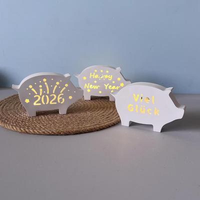 Piggy Ornament Mould Decorative Silicone Mould Lucky Pig Plaster Mould Festive For Holiday Gifts New Year Celebration Diy