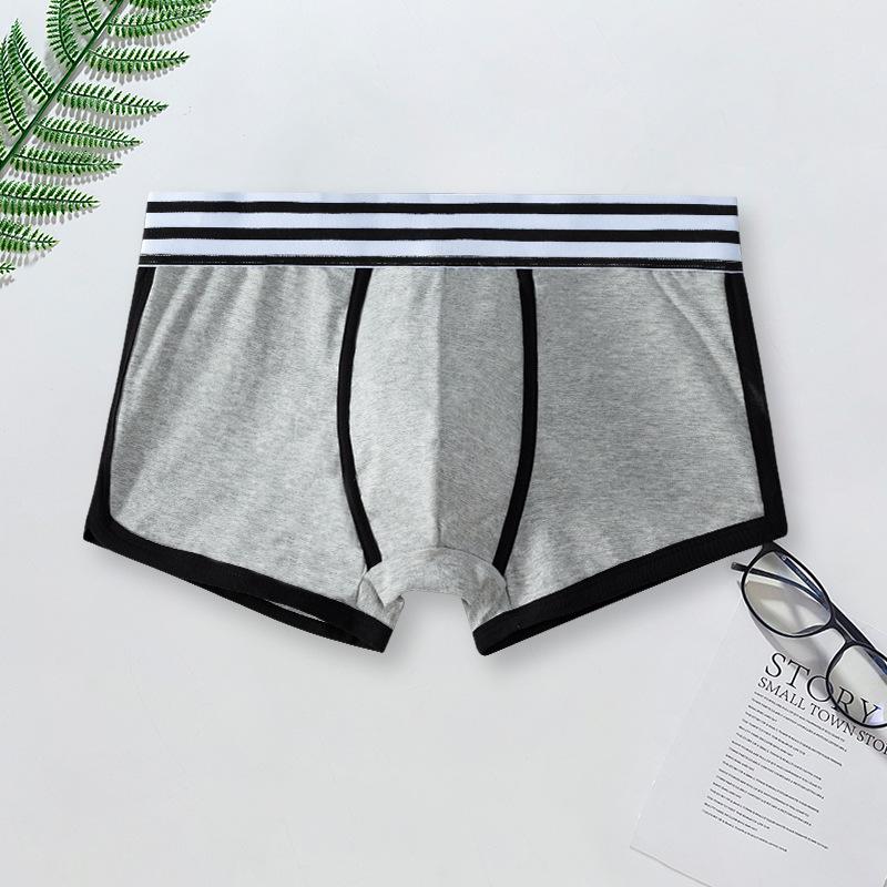 

Мужские трусы-боксеры из чистого хлопка: Однотонные модные спортивные плавки XL серый