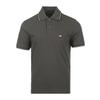 Ss26 Striped Trim Eagle Logo Embroidered Business Casual Short Sleeve Polo Shirt Men Polo Shirts Dark-Gray EM004606AF23090U8143