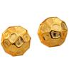 Banyan Tree Gold-Plated Silver Hammered Texture Round Earrings for Women: High-End Autumn/Winter Fashion.