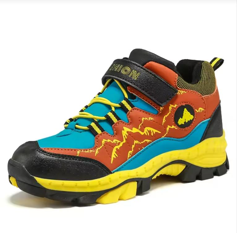 Winter Hiking Shoes Boy Kids Snow Boots Teenagers Children Shoe Walking Climbing Sneakers Leather Waterproof Non-slip Sport Warm