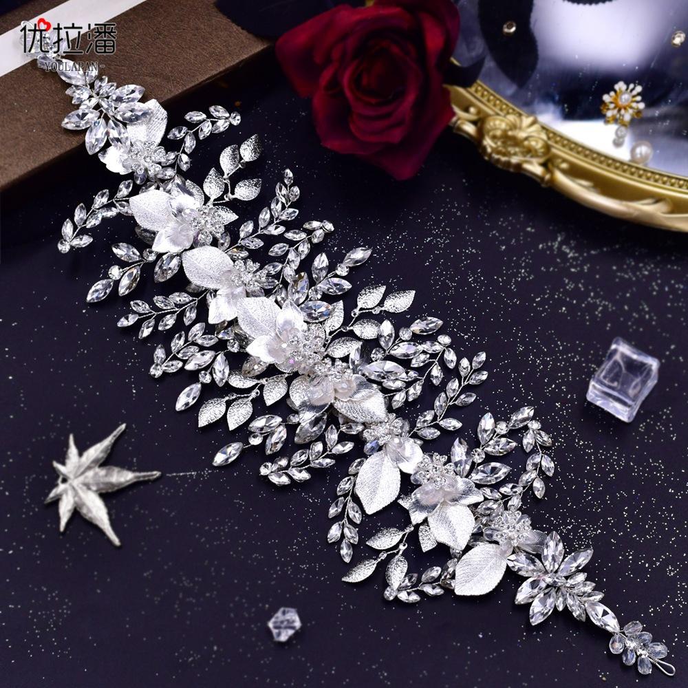 LY-HP0084 Lily's Bride Horse Eye Rhinestone Alloy Handmade Headband Hair Accessories for Brides Wedding