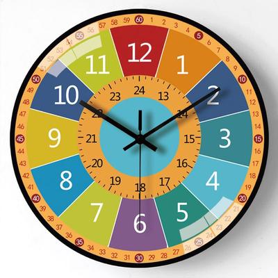 8-Inch 20Cm Wall Clock Living Room Home Cute Early Education Clock Hanging Wall  Creative Decorative Clock Quality