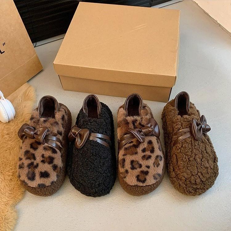 Internet Celebrity Popular Fluffy Shoes Women's 2025 New Autumn and Winter Plush Bag and Cotton Shoes One Pedal Fluffy Two Wear