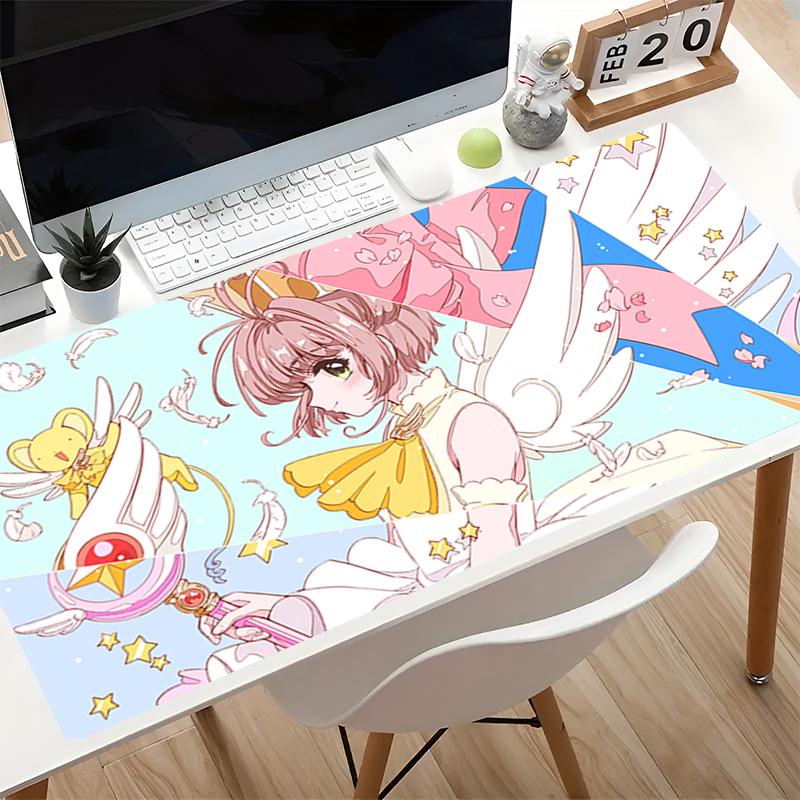 Popular Anime Mouse Pad Large Xxl Extended Non Slip Gamer Desk Mat Kawaii CCard Captor Sakura Office Mouse Pad Smooth Surface