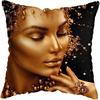 Decor Home Moda Afro Negru Femei Fete Canapea Fete de Perna Dormitor Sufragerie Huse de Perna
