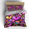 Colorful Heart Pattern Decoration Set Soft Comfortable Duvet Cover Bedding Set Included 1*Duvet Cover & 2*Pillowcases Gift