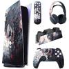 PlayVital Killing Clown Full Set Skin Decal for Ps5 Console Digital Edition, Sticker Vinyl Decal Cover for Ps5 Controller & Charging Station &