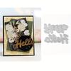 Hello English Frame Cutting Dies For DIY Embossing Card Making Book Tags Decorative Paper Dies Scrapbooking