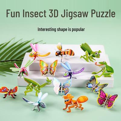 IYOVGOO Kids DIY 3D Paper Insect Puzzle (50-Pack)