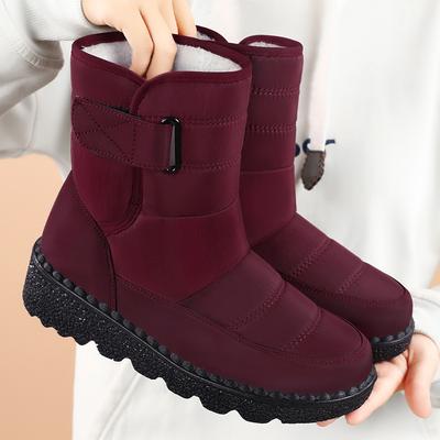 Snow Boots Winter Thick Cotton Boots High-top Women's Cotton Shoes Warm and Velvet Mid-tube Casual Women's Boots