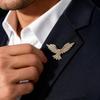 Eagle Brooch Pin Animal Design Suit Accessory Lapel Pin Safety Pin for Clothing Decoration and Anti-Slip Function