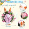 Realistic Design Easter Bunny Wreath Fresh Decoration Reusable Material Bunny Bottom Wreath Realistic Wreath Easter Decoration