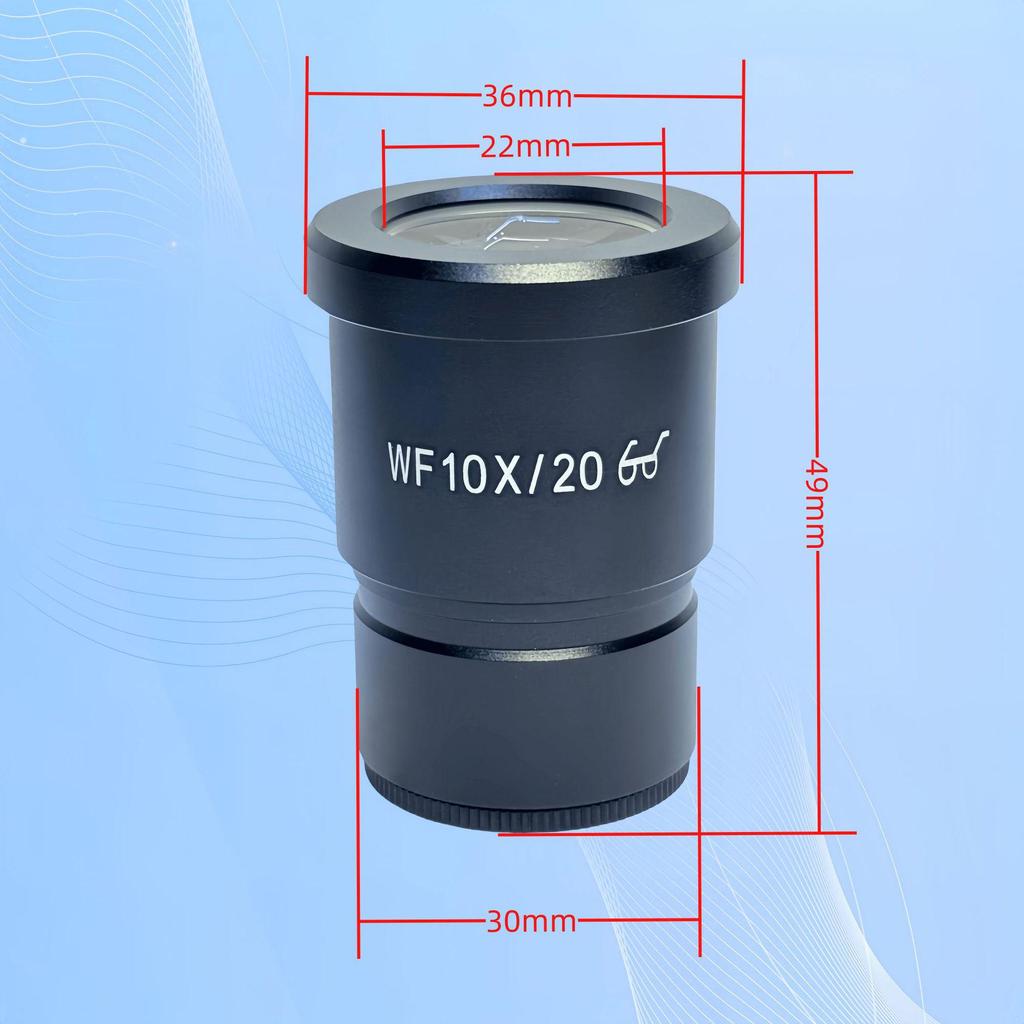 Wide-Angle High-Eye-Point Stereo Microscope Eyepiece WF10X/20/22 WF20X/10/12, 30mm Interface