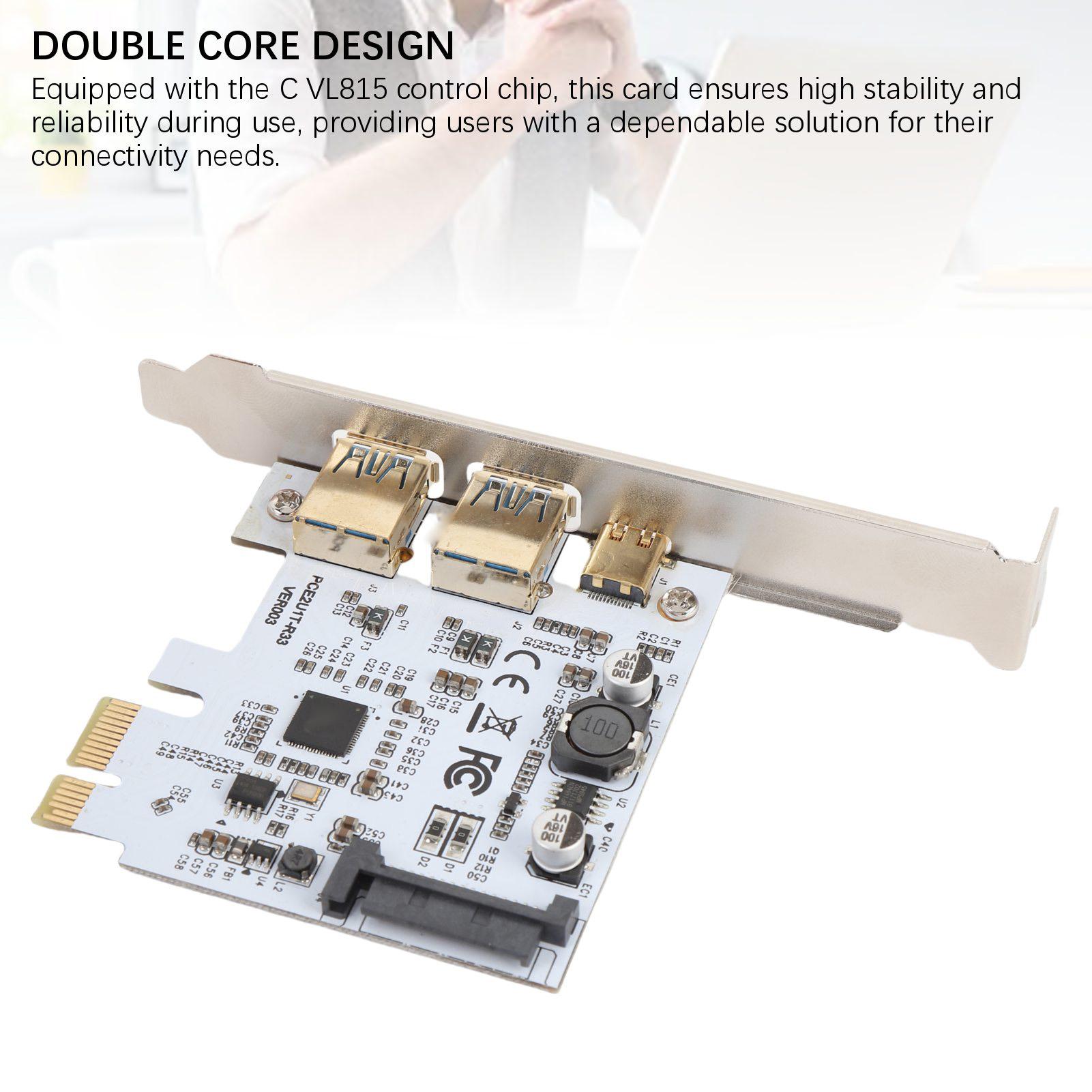 

Картка розширення USB3.2 GEN1 Type C 19PIN Роз єм 5Gbp Адаптер з 2 портами для монтажу на передню панель Type C