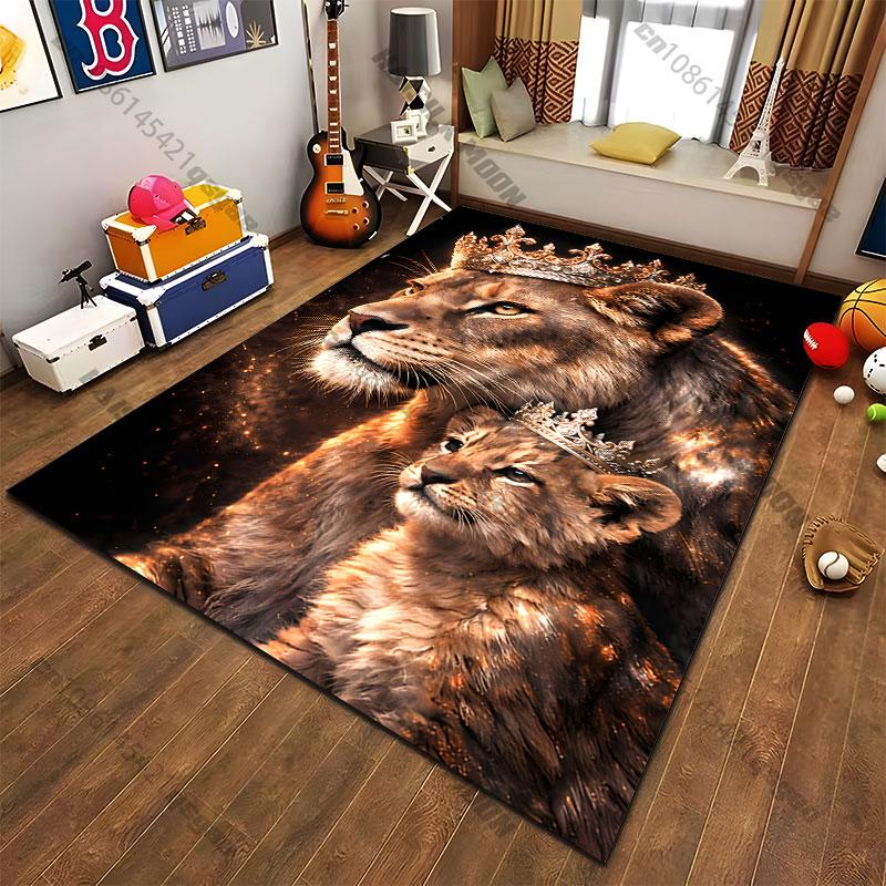 Royal lions bond and strength carpet Yoga living room room decor children's crawling mat doormat area rug games mat