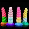 Women's Hemp Rope New Anal Plug Special-shaped Silicone Penis Soft Mixed Color Simulation Masturbator