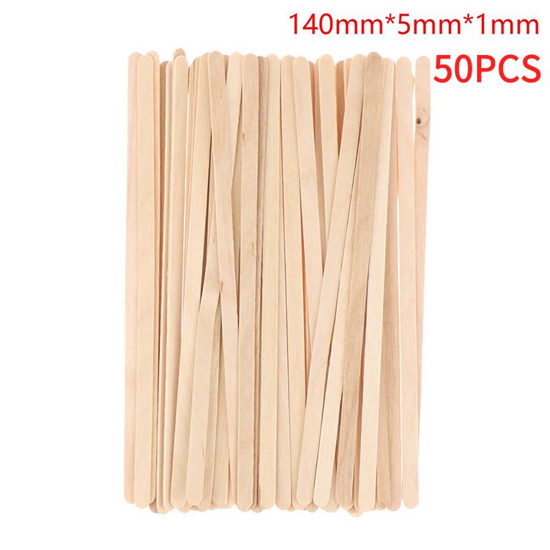 100/50Pcs Coffee Sticks Disposable Wooden Coffee Stirrers Hot Cold Drinking Stir Beverage Stir Sticks Biodegradable Utensils