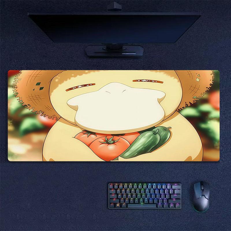 Psyduck Cartoon Mouse Pad, Large Gaming Desk Mat, Non-slip XXL Mousepad for Laptop & Tablet, Mini PC Playmat with Stitched Edges
