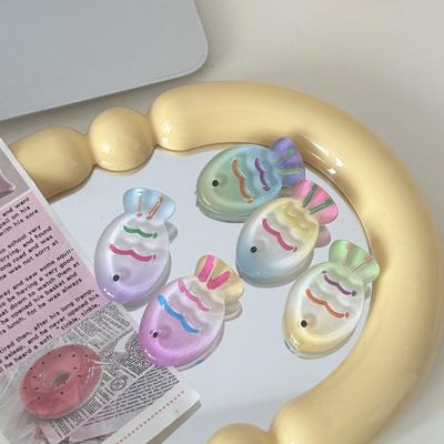 Hair Accessories Plastic Kids Barrette Jelly Girly Cartoon Fish Hairclip Candy Color Cute Taiyaki Side Clip Hair Styling