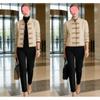 Womens Winter Wool-Blend Tailored Blazer With Mandarin Collar Button Detail Urban Chic Office Wear