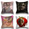 L-Leon Kennedy Pillow Case Square Double-Sided Printing Short Plush Sofa Cushion Cover Bedroom Bedside Pillow